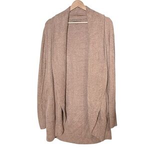 Barefoot Dreams CozyChic Circle Cardigan Sweater Beige Size M Loungewear Cozy